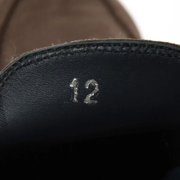 Di Bianco NWB Miseno Cashmere Suede Penny Loafers Size 45 (US 12) in Bark Brown